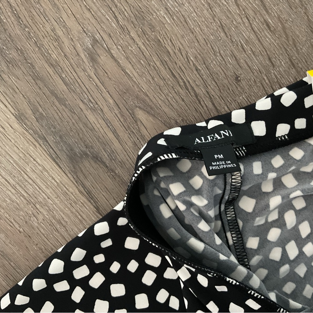 Alfani Black and White Geometric Pants - Picture 5 of 6